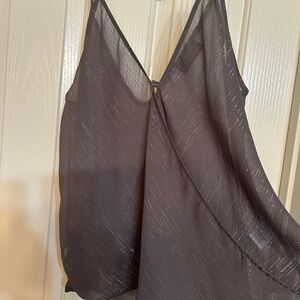 Astr Gray Asymmetrical Backless Camisole